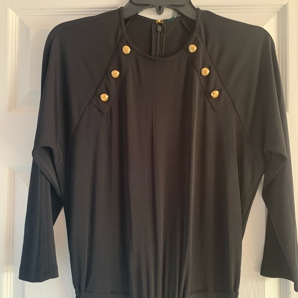 Lauren By Ralph Lauren Black jumpsuit Stretch - Picture 3 of 4